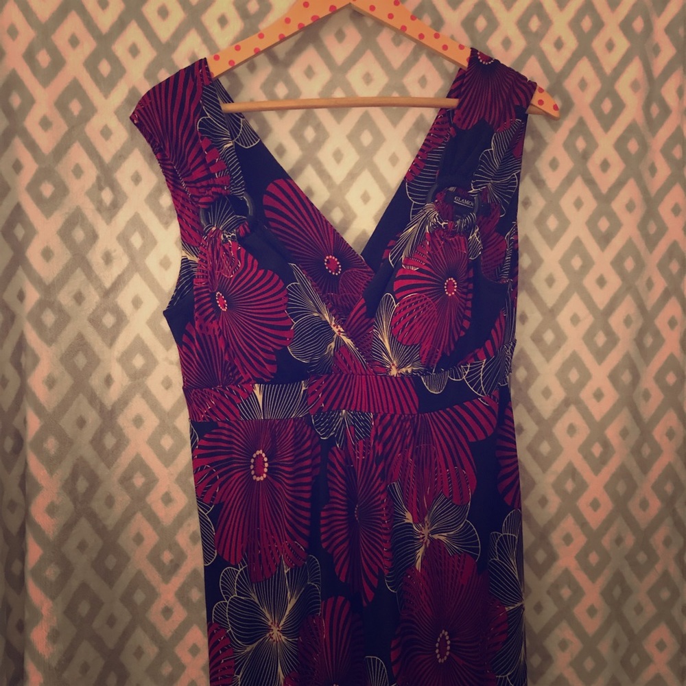 Tropical print maxi dress!